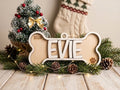 Personalized Dog Bone Christmas Ornament | Laser Engraved Pet Name