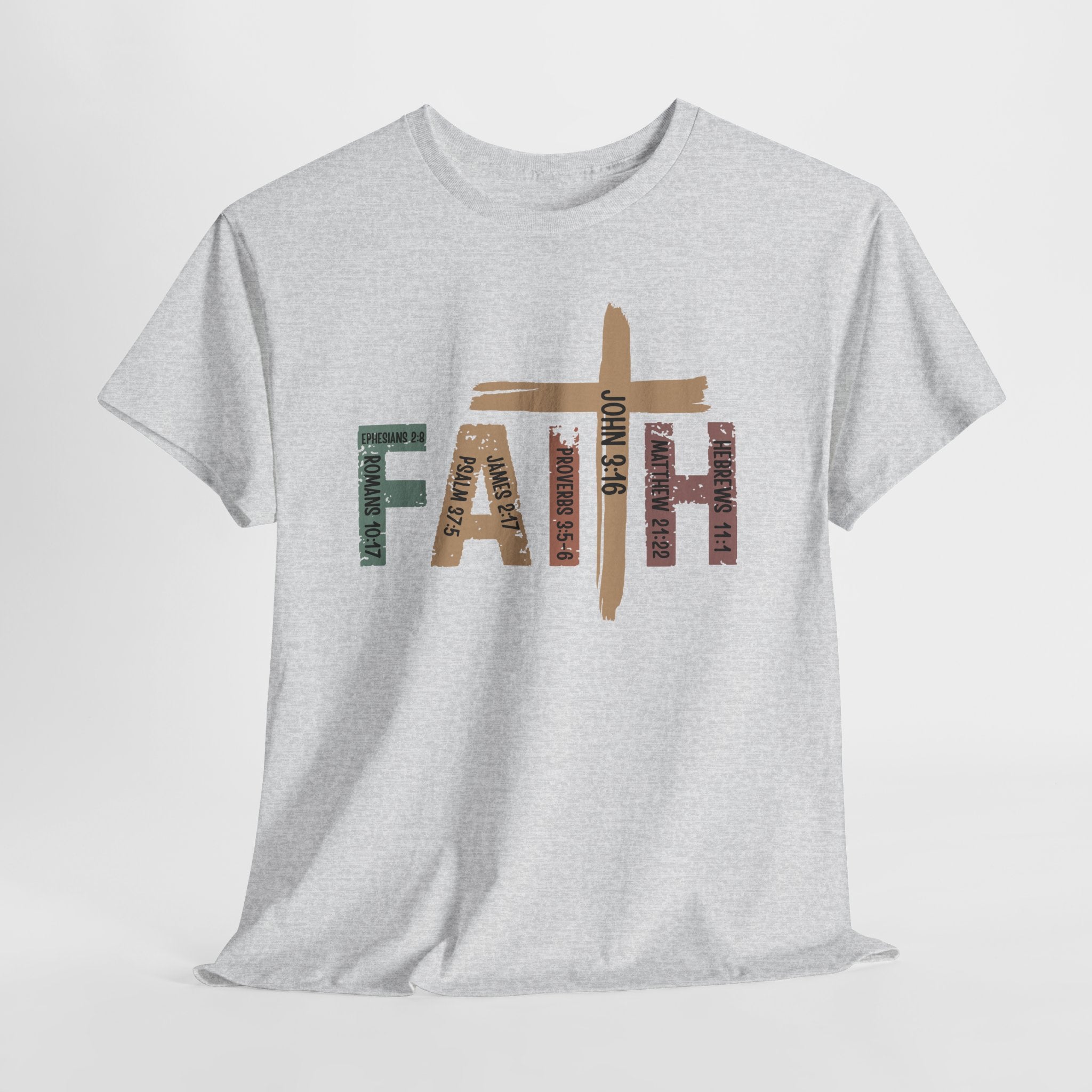 Faith Cross Christian T-Shirt | Bible Verse Graphic Tee | Inspirational Religious Shirt | Unisex Jesus Faith Apparel Gift