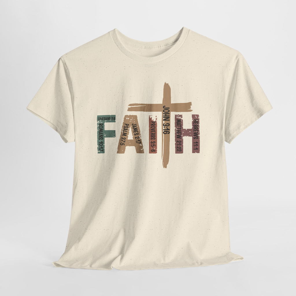 Faith Cross Christian T-Shirt | Bible Verse Graphic Tee | Inspirational Religious Shirt | Unisex Jesus Faith Apparel Gift