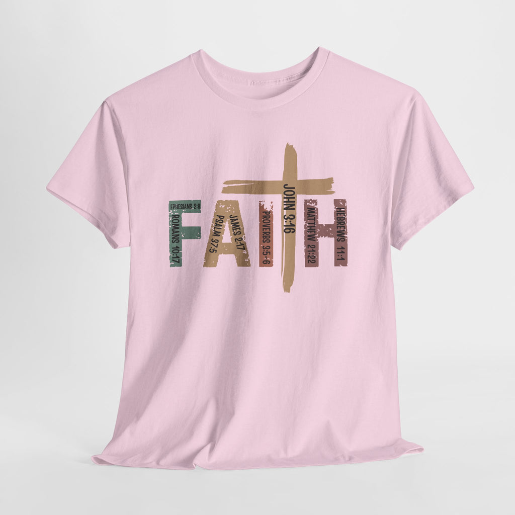 Faith Cross Christian T-Shirt | Bible Verse Graphic Tee | Inspirational Religious Shirt | Unisex Jesus Faith Apparel Gift
