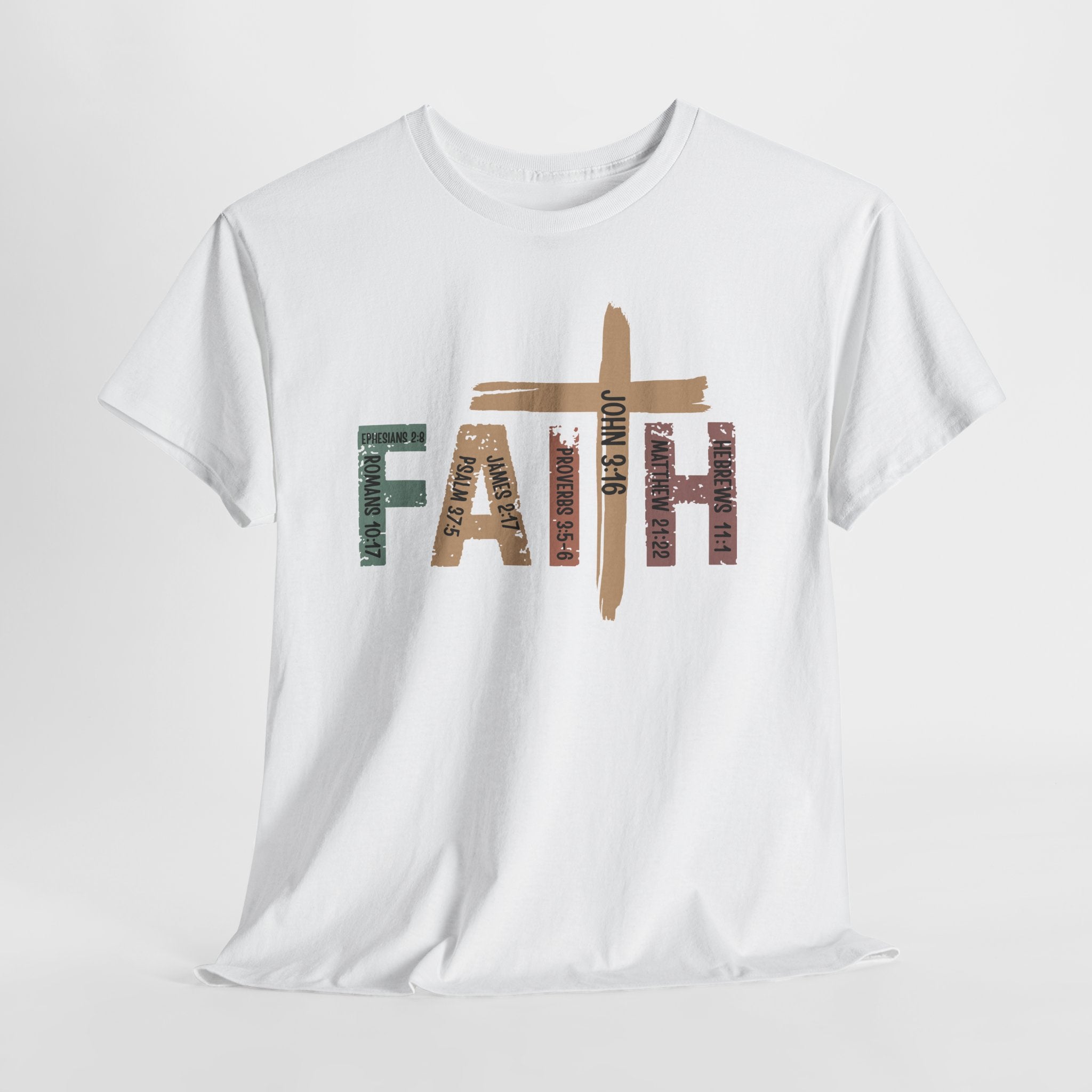 Faith Cross Christian T-Shirt | Bible Verse Graphic Tee | Inspirational Religious Shirt | Unisex Jesus Faith Apparel Gift