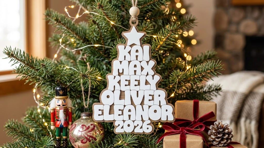 Personalized Family Christmas Tree Ornament