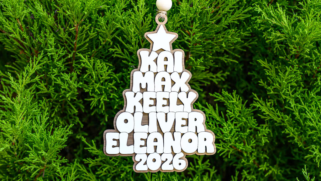 Personalized Family Christmas Tree Ornament