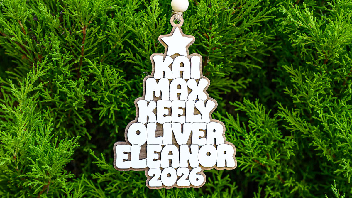 Personalized Family Christmas Tree Ornament