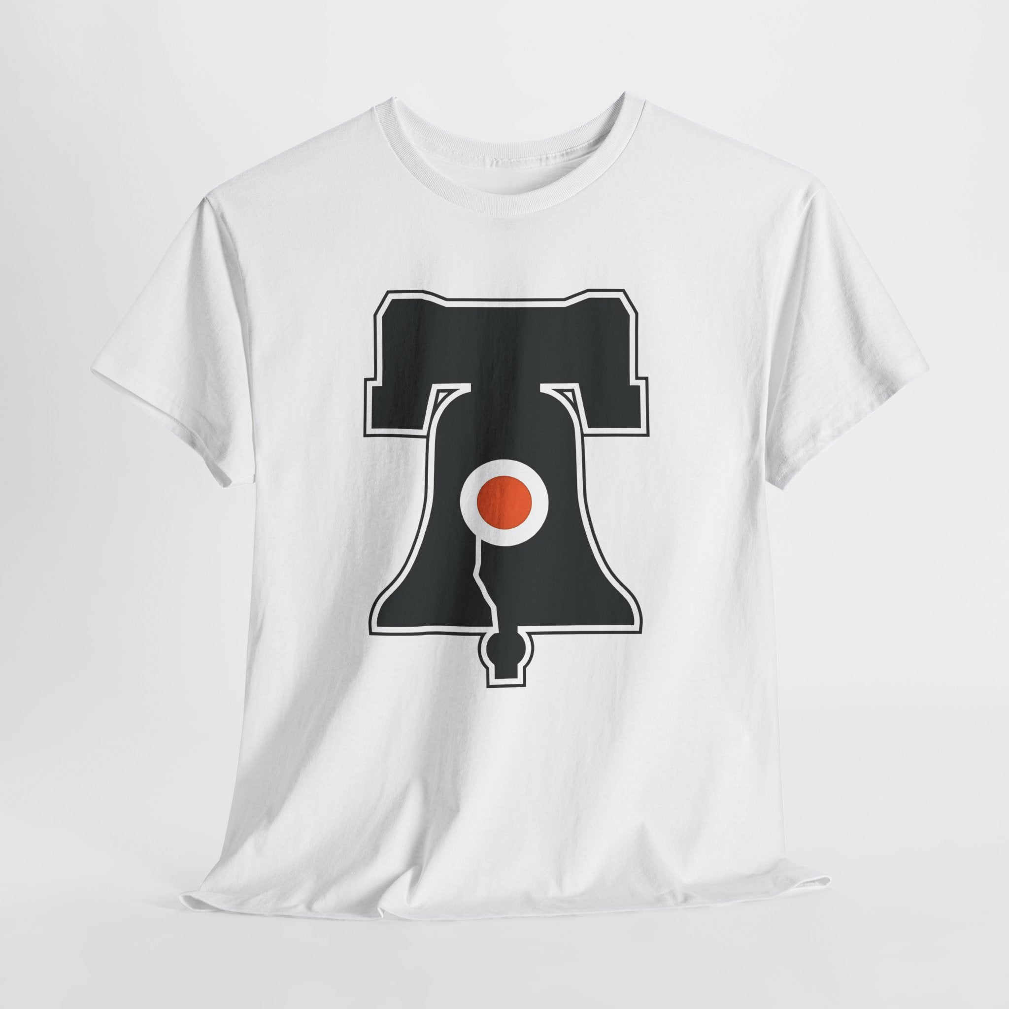 Philadelphia Hockey Liberty Bell T-Shirt | Premium Orange, Black, & White Fan Apparel