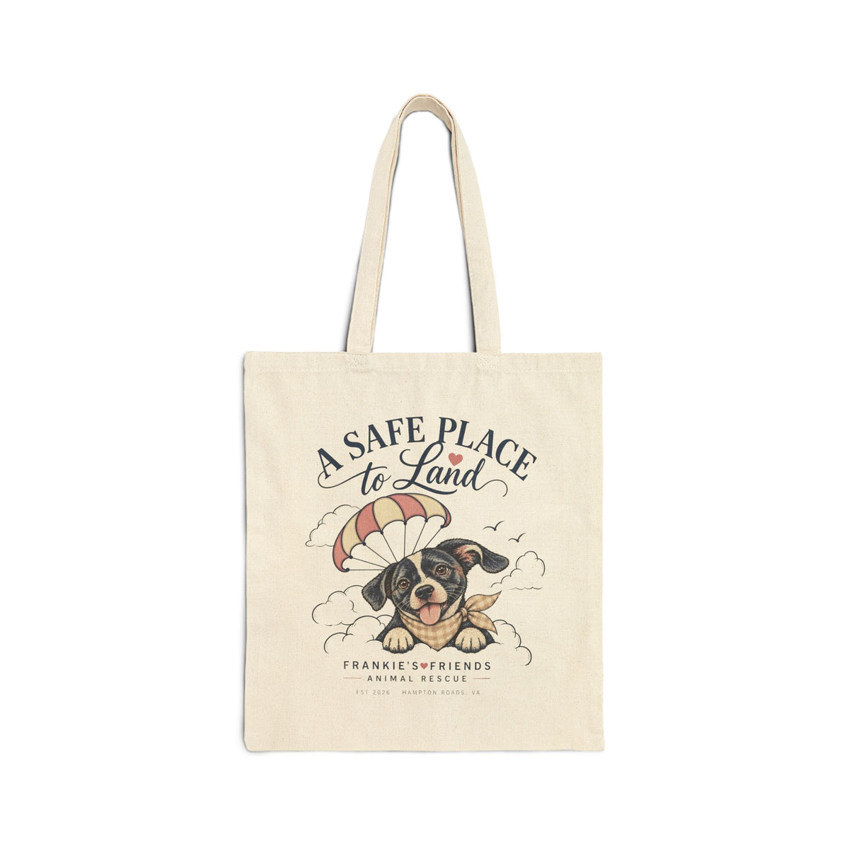 Frankie's Friends Canvas Tote Bag | A Safe Place to Land
