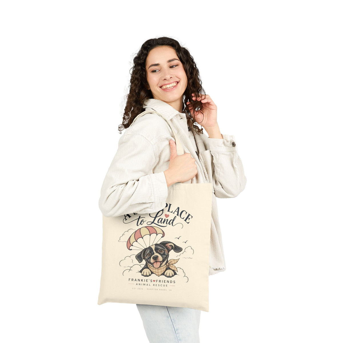 Frankie's Friends Canvas Tote Bag | A Safe Place to Land