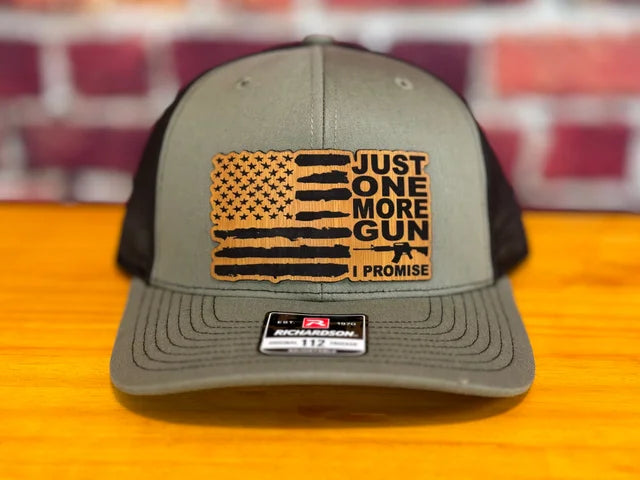 2nd Amendment Patriotic Leather Patch Trucker Hat
