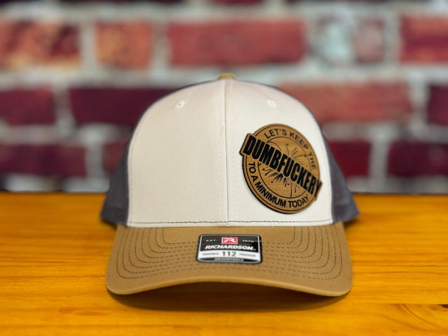 Dumbfuckery Leather Patch Hat – Funny Snarky Hat for Adults