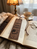 Leather Bookmark – Apothecary Aesthetic | Laser Engraved