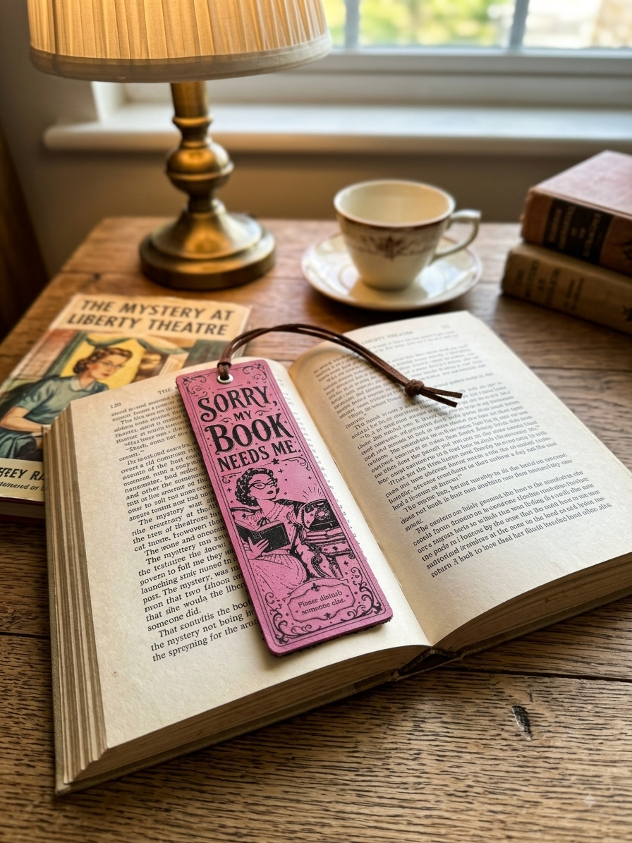 Leather Bookmark | Apothecary Aesthetic Laser Engraved Gift