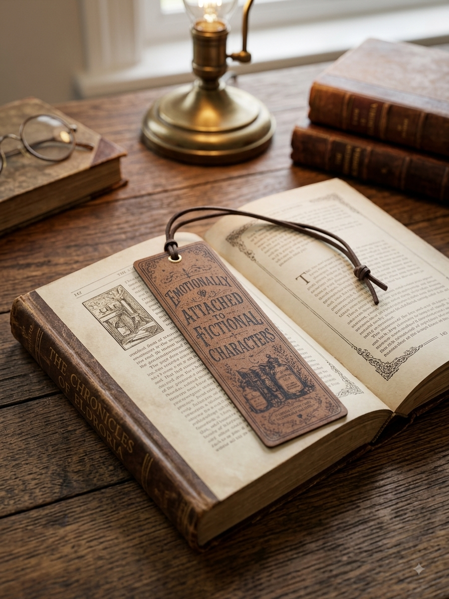 Leather Bookmark – Apothecary Aesthetic | Laser Engraved
