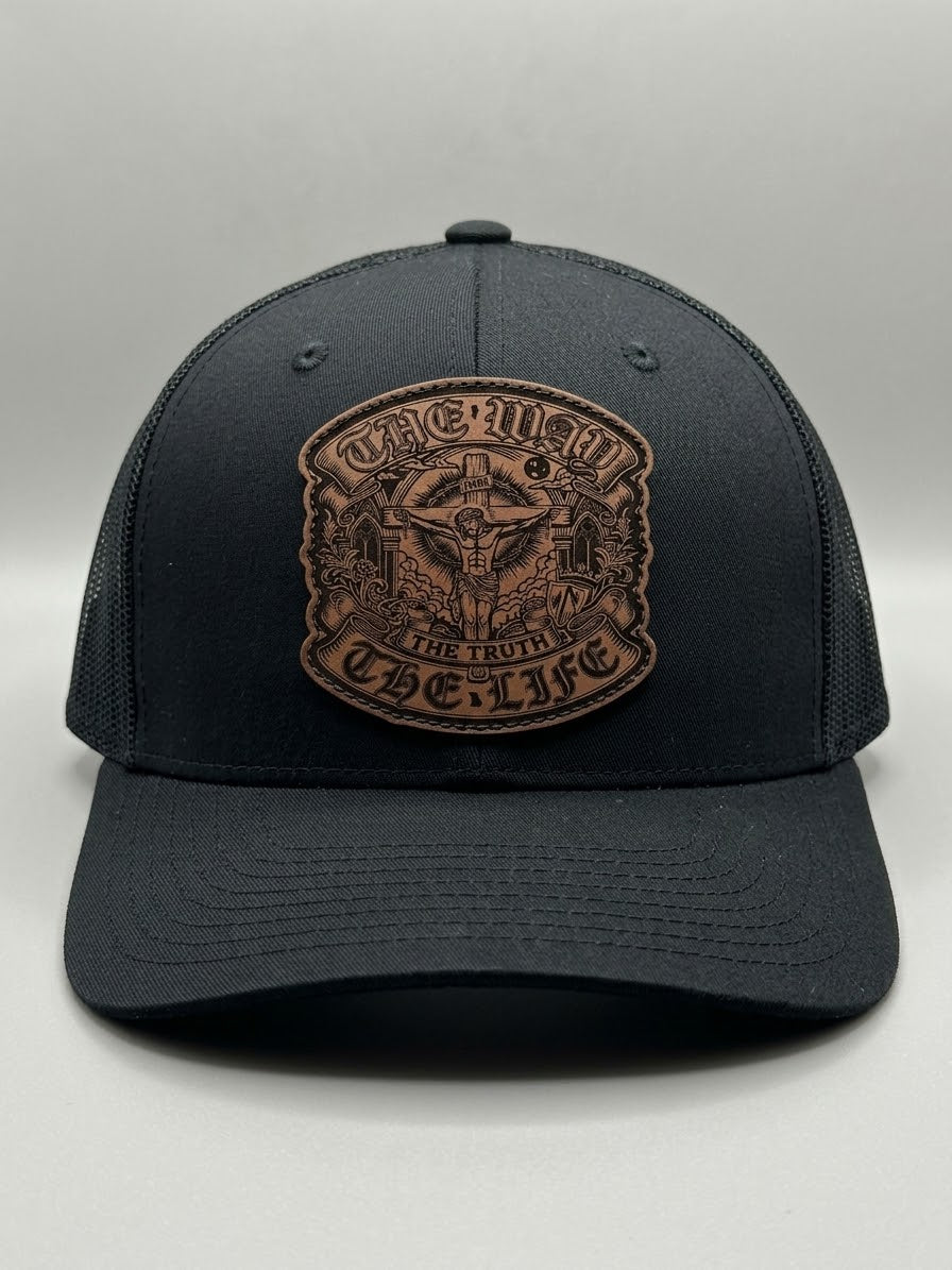 Religious Leather Patch Richardson 112 Hat