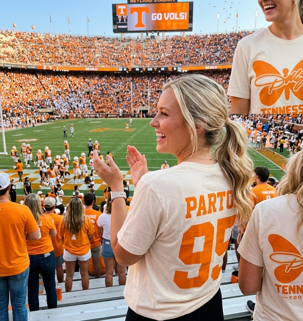 Dolly Butterfly 95 Tennessee Vols Tee