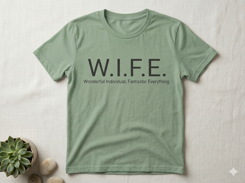 WIFE Acronym Shirt - Wonderful Individual Fantastic Everything Wife T-Shirt - Cute Wife Gift