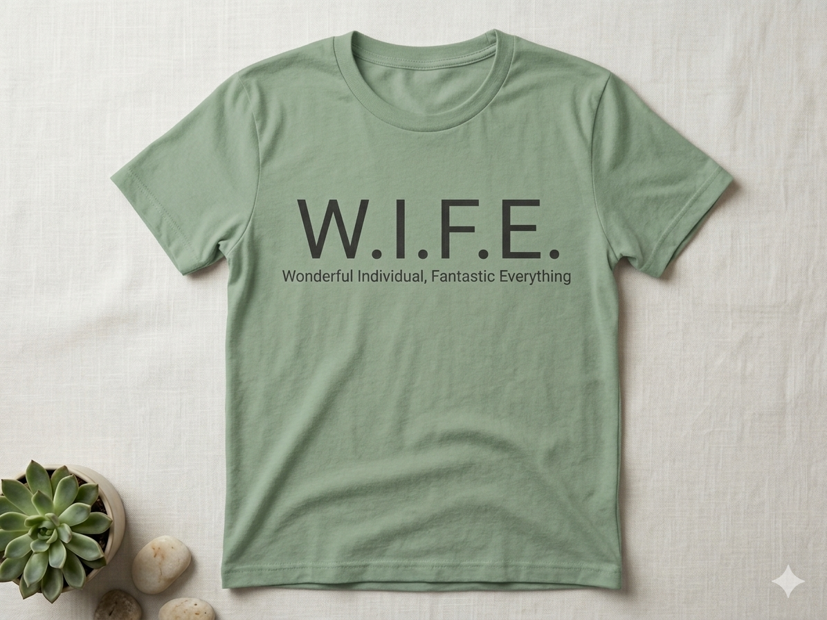WIFE Acronym Shirt - Wonderful Individual Fantastic Everything Wife T-Shirt - Cute Wife Gift