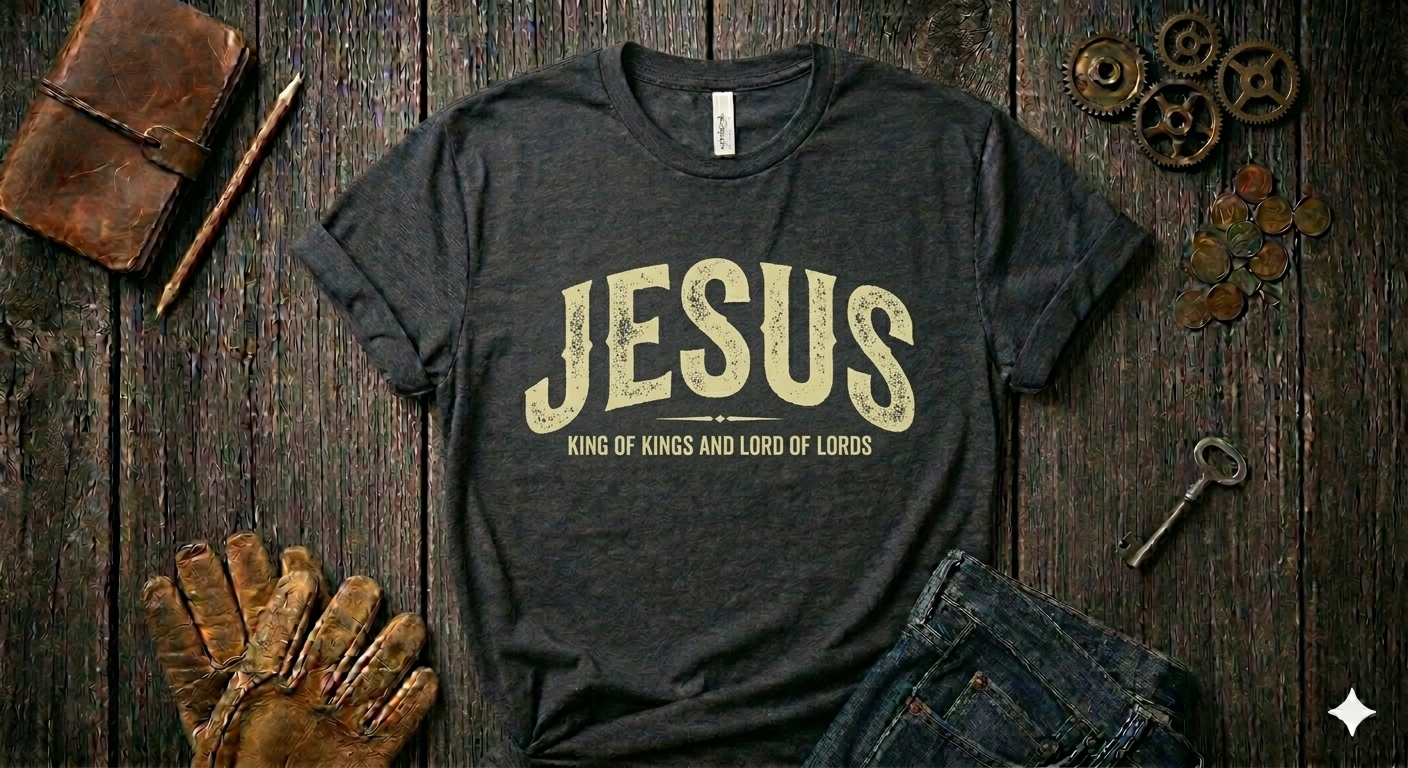 Jesus King of Kings Christian T-Shirt | Vintage Faith Apparel