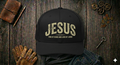 Black Jesus Trucker Hat - King of Kings Christian Cap