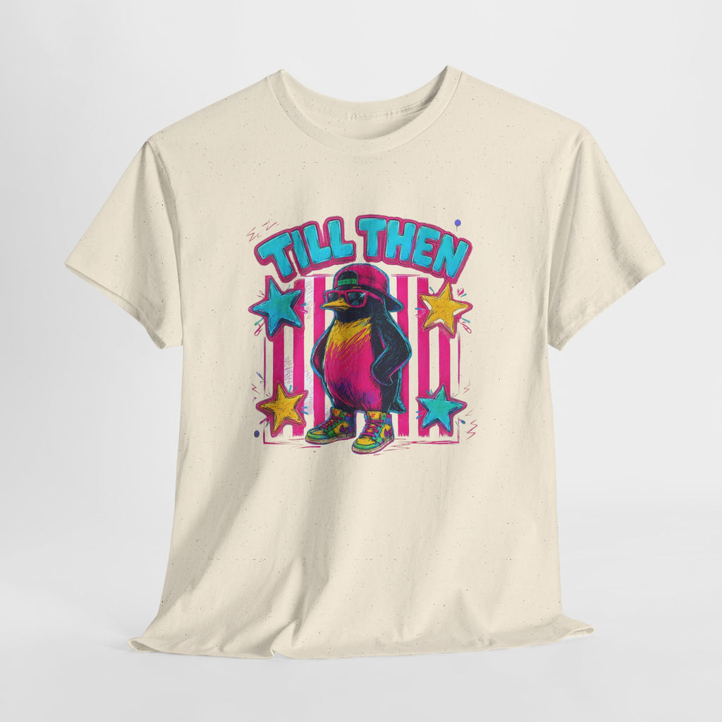 90s Aesthetic Cool Penguin T-Shirt - Retro Neon Graphic Tee