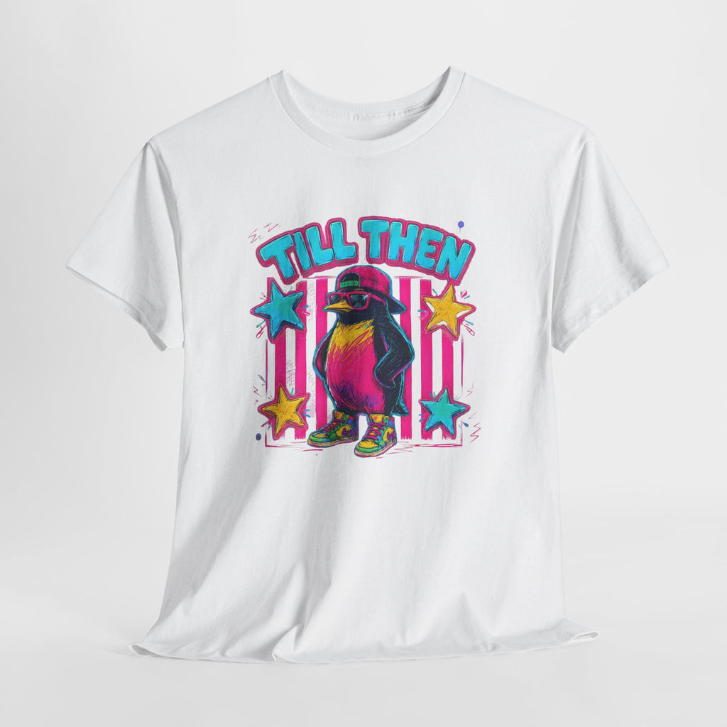 90s Aesthetic Cool Penguin T-Shirt - Retro Neon Graphic Tee