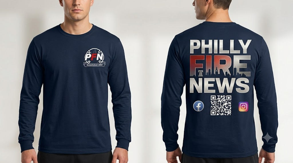 Philly Fire News Long Sleeve Logo T-Shirt