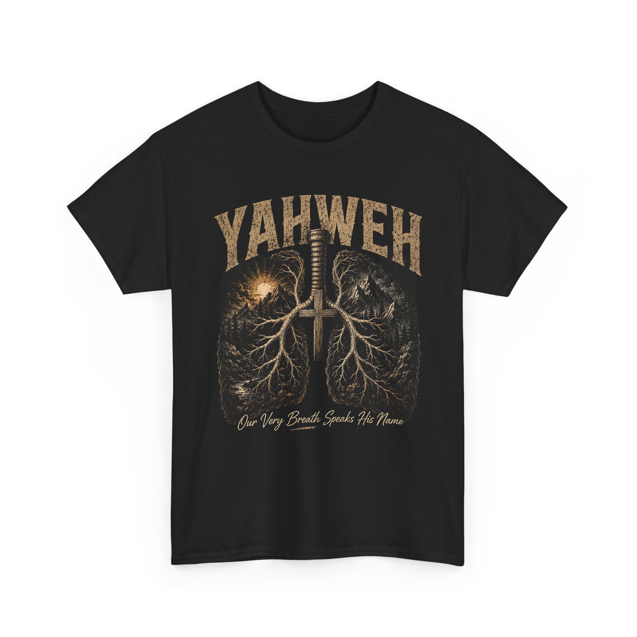 Yahweh Christian T-Shirt | Our Very Breath Speaks His Name Faith Graphic Tee